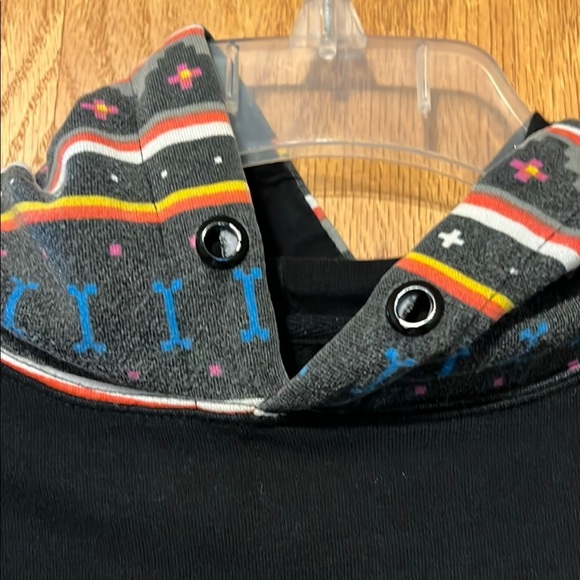 Neff Black Hoodie with Colorful Stripes - Picture 6 of 12